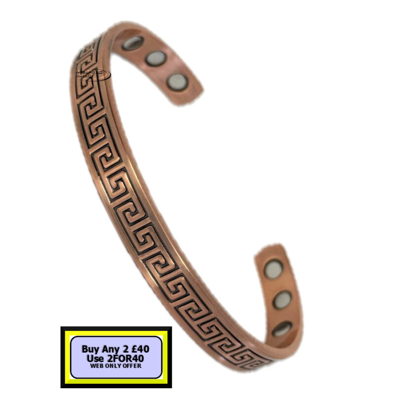 C21s Greek Key Copper Magnetic Bracelet C21