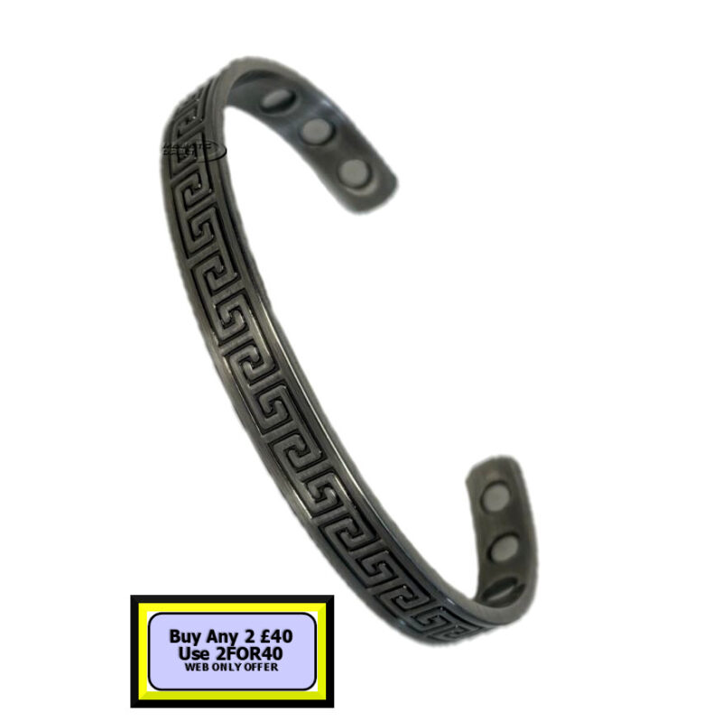 C23s Greek Key Copper Magnetic Bracelet C23