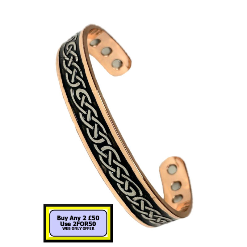 CI2s Celtic Knot Copper Inlay Magnetic Bracelet CI2