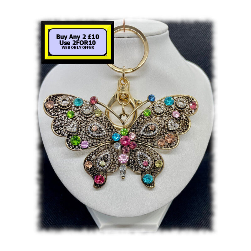 Butterfly - Bagcharm Crystal Rhinestone K15