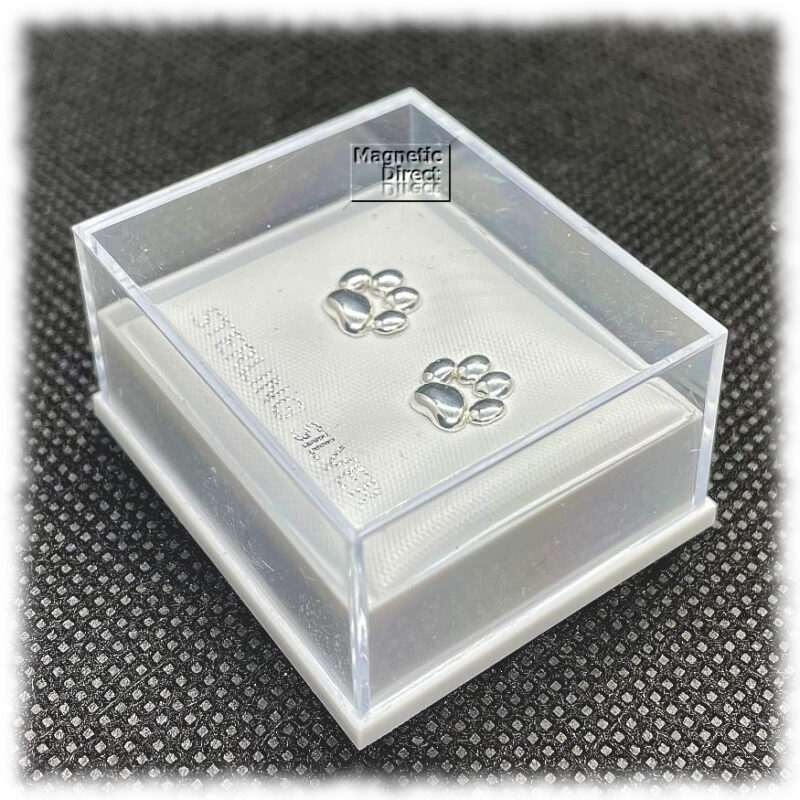 Dog Paw Stud Earrings Sterling Silver