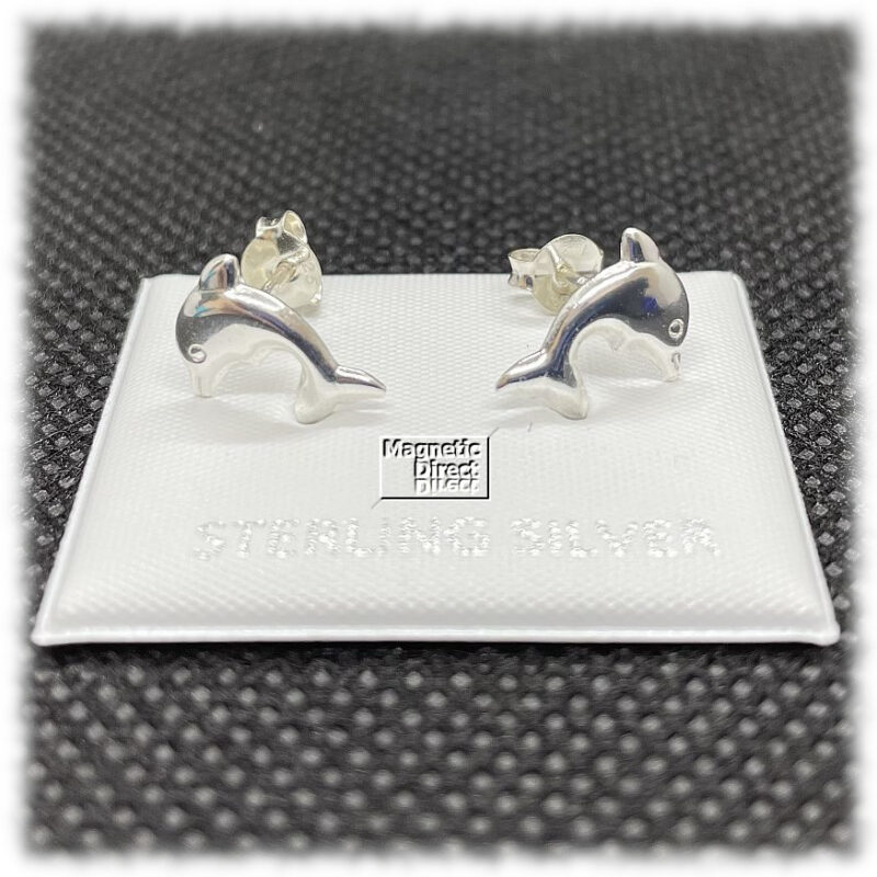 Dolphin Stud Earrings Sterling Silver