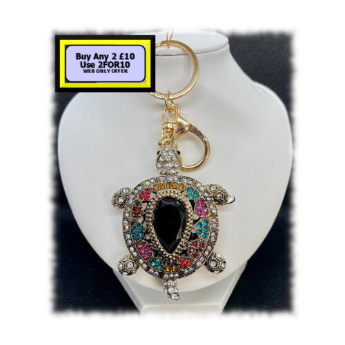 Turtle - Bagcharm Crystal Rhinestone K20