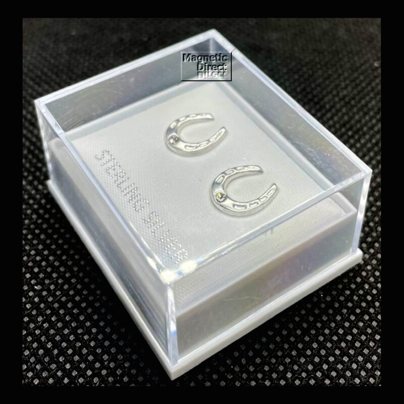 Horseshoe Stud Earrings Sterling Silver