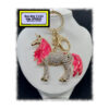 Unicorn1 Keyring - Bagcharm Crystal Rhinestone pink
