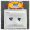Heart Stud Earrings Sterling Silver