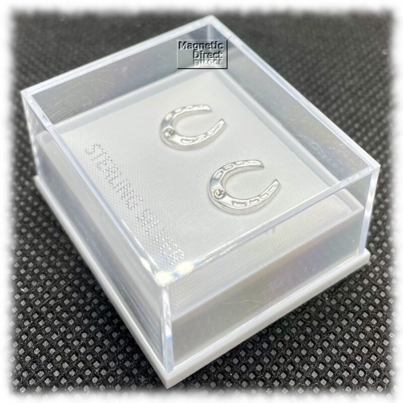 Horseshoe Stud Earrings Sterling Silver