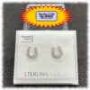 Horseshoe Earrings Stud Sterling Silver