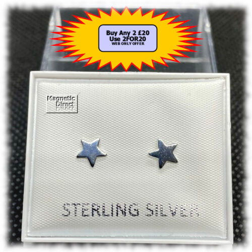 Star Stud Earrings Sterling Silver