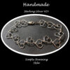 Heart Sterling Silver Bracelet Handmade B2