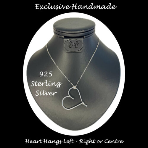 Sterling Silver Heart Necklace Handmade N2