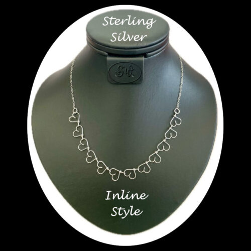 Sterling Silver Heart Necklace Handmade N3