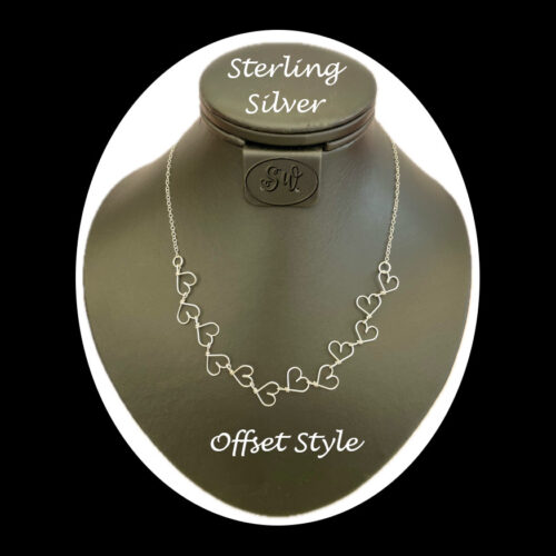 Sterling Silver Heart Necklace Handmade N4