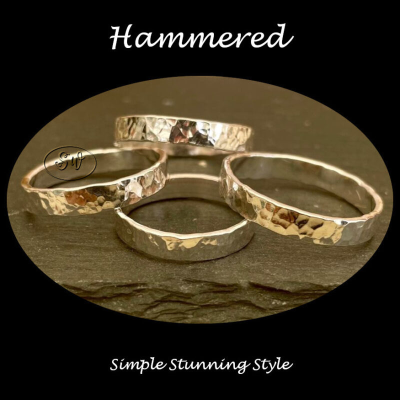 Hammered Ring Sterling Silver R1