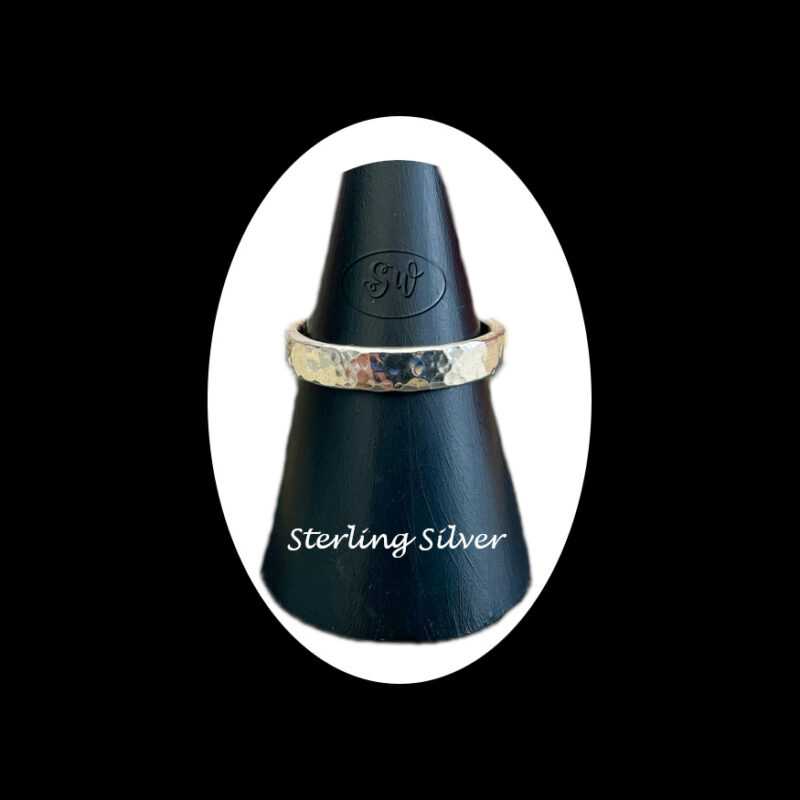 Hammered Sterling Silver Ring Handmade R1