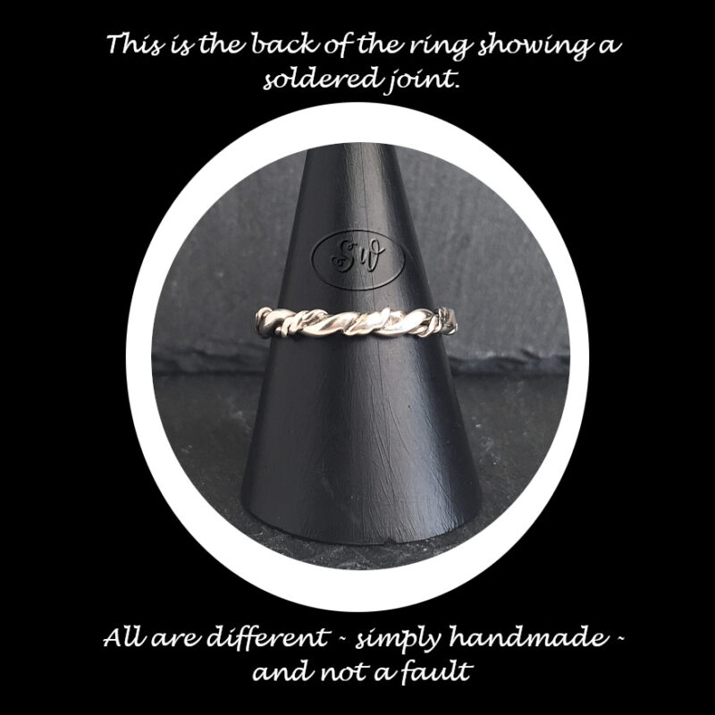 Sterling Silver Twisted Wire Handmade Ring R3B