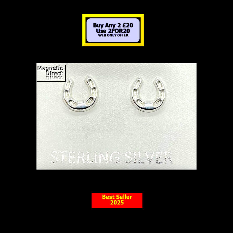 SS18 Horseshoe Stud Earrings Sterling Silver SS18