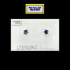 SS20 Star Crystal Stud Earrings Sterling Silver CZAmethyst