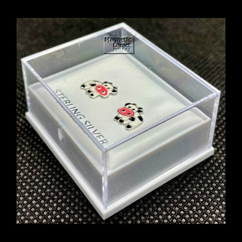 Cow Stud Earrings Sterling Silver