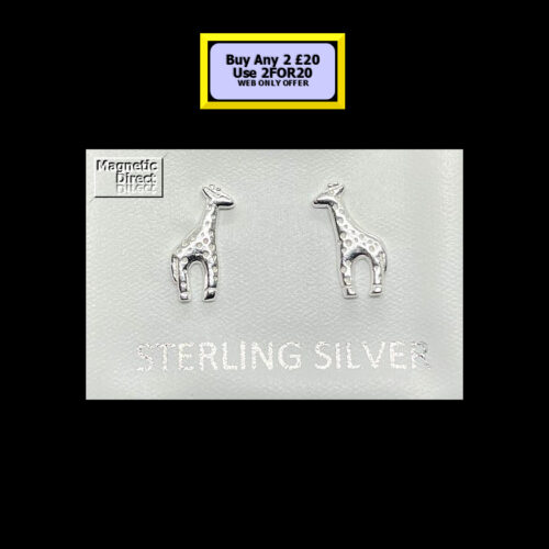 SS27 Giraffe Stud Earrings Sterling Silver