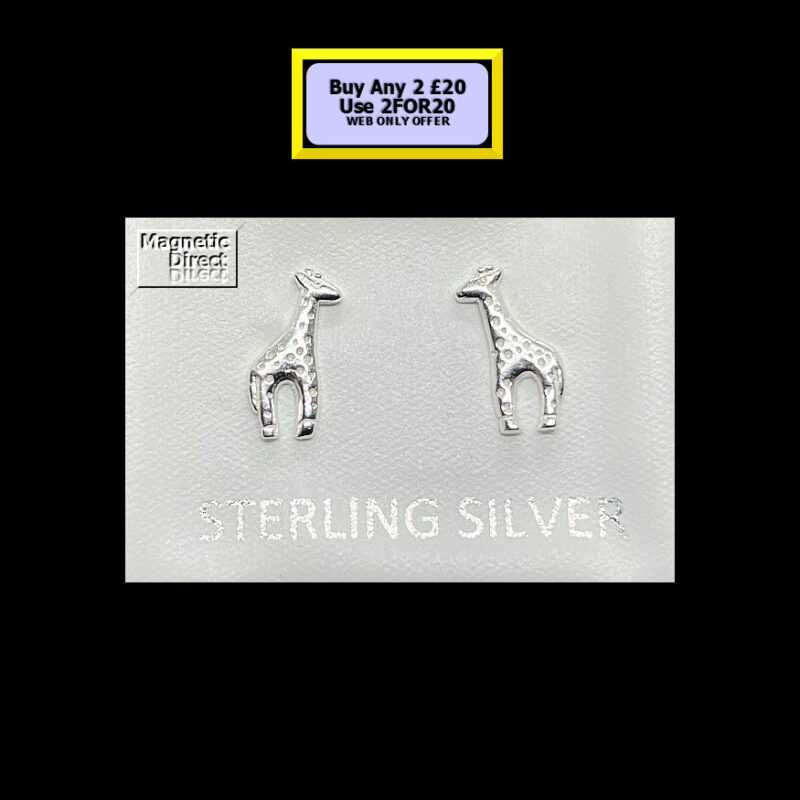 SS27 Giraffe Stud Earrings Sterling Silver