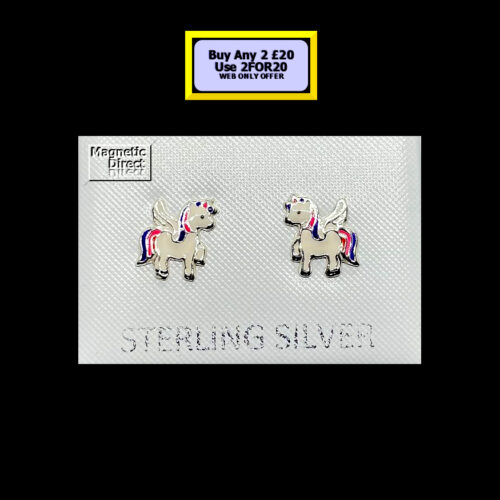 SS31 Alicorn Stud Earrings Sterling Silver