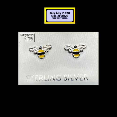 SS35 Bee Stud Earrings Sterling Silver SS35