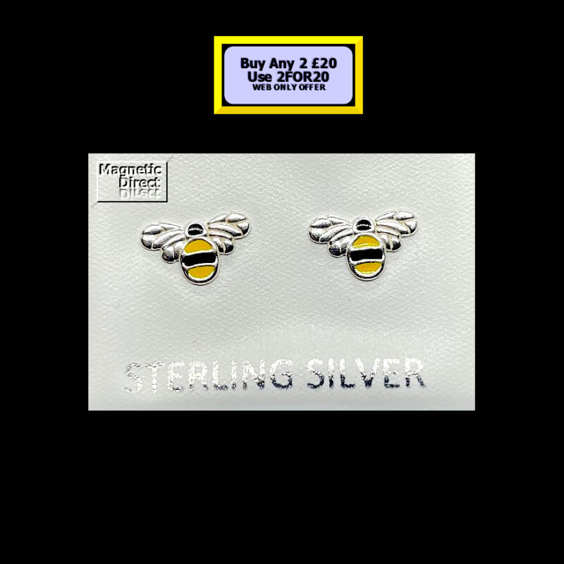 Bee Stud Earrings Sterling Silver SS35