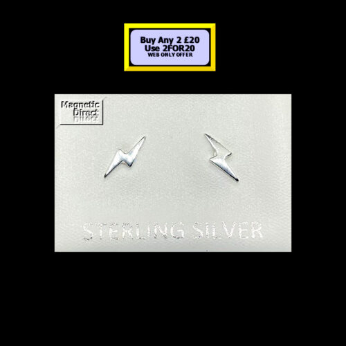 fdfsdf Lightning Stud Earrings Sterling Silver