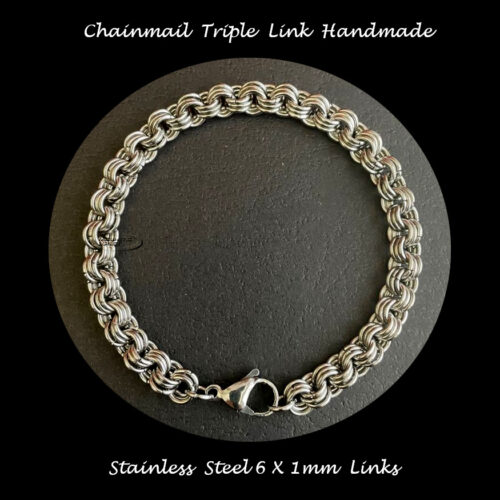 Chainmail Triple-Link Stainless Steel Bracelet SB12 Chainmail Triple-Link Stainless Steel Bracelet SB12