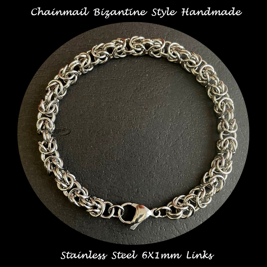 Chainmail Bizantine Stainless Steel Bracelet SB13