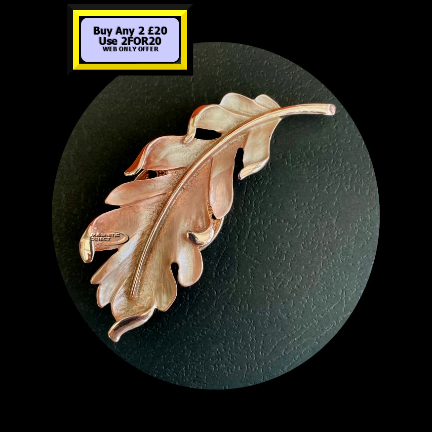Golden Leaf Magnetic Brooch MB8