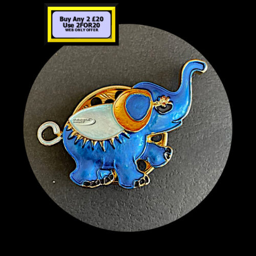 Elephant Magnetic Brooch Blue MB14 Elephant Magnetic Brooch Blue MB14