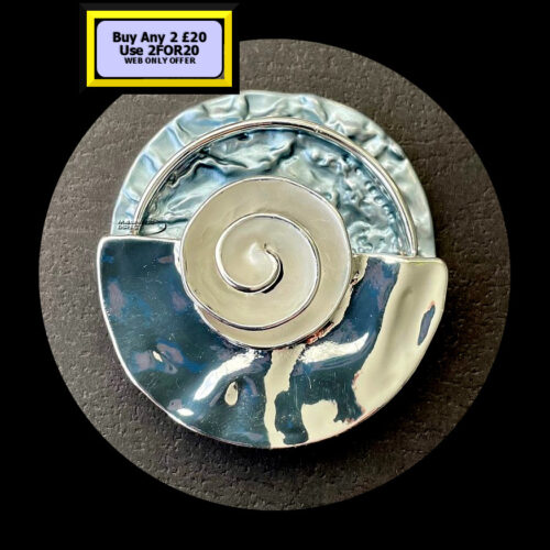 Blue Swirl Magnetic Brooch MB16