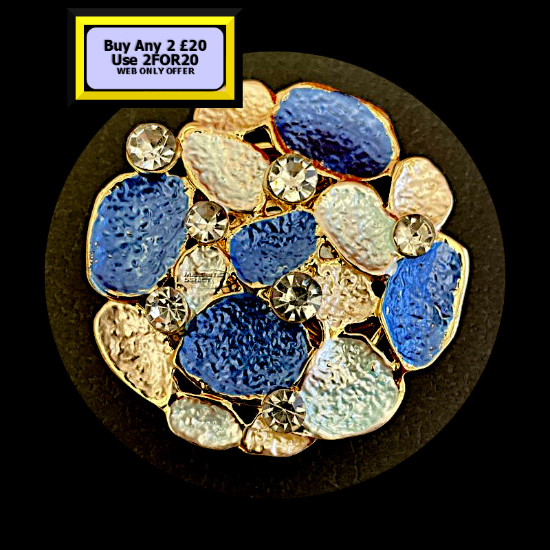 Blue Magnetic Brooch MB19