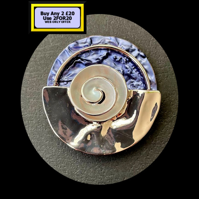 Purple Swirl Magnetic Brooch MB22