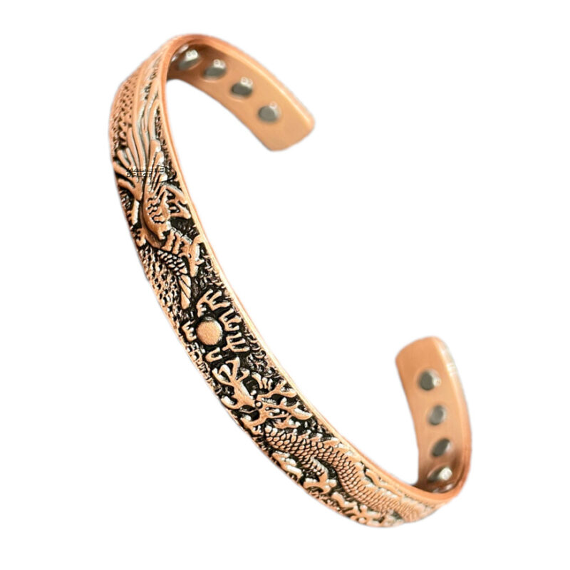 Dragon-Pheonix Multimagnet Copper Magnetic Bracelet MC4 Dragon-Pheonix Multimagnet Copper Magnetic Bracelet MC4