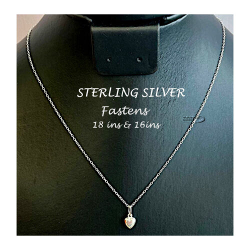 Sterling Silver Heart Necklace Handmade N6