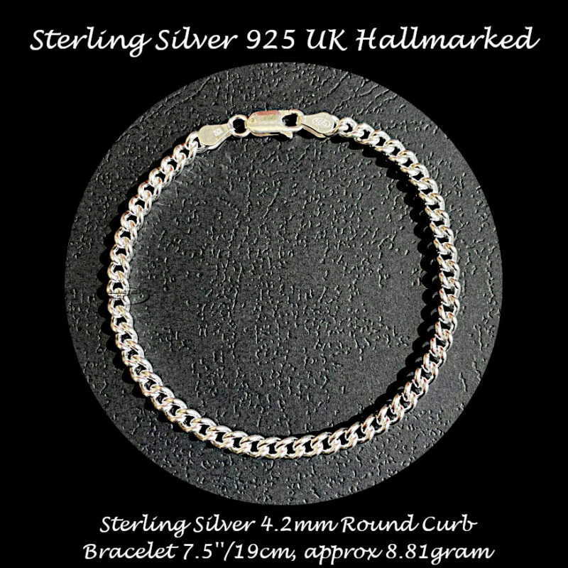 Sterling Silver Curb Bracelet Hallmarked