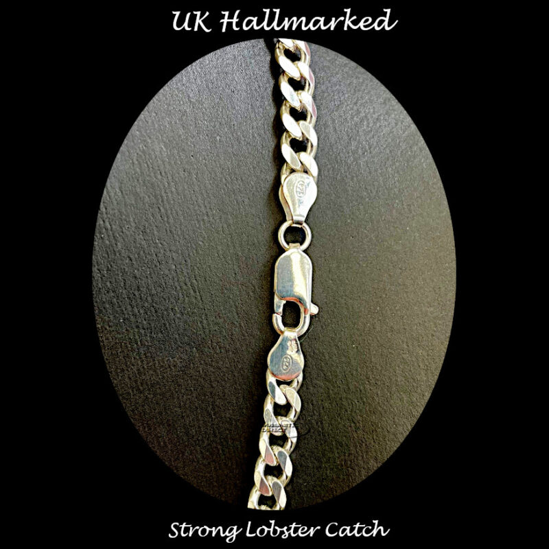 Sterling Silver Curb-Cuban Chain Hallmarked Sterling Silver Curb-Cuban Chain Hallmarked