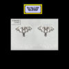 Bat Stud Earrings Sterling Silver