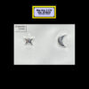 Star-Moon Stud Earrings Sterling Silver