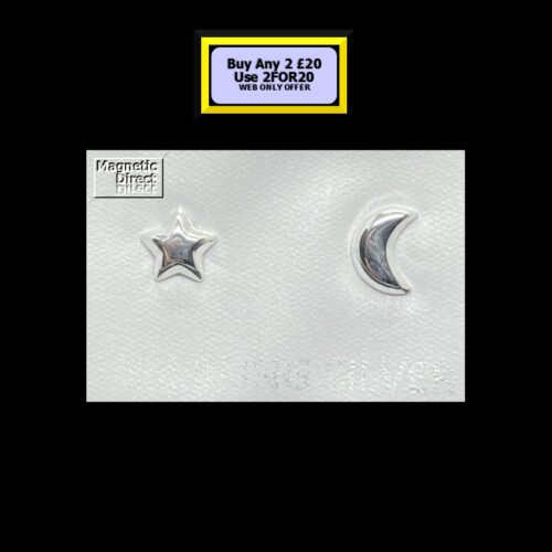 Star-Moon Stud Earrings Sterling Silver Star-Moon Stud Earrings Sterling Silver