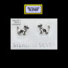 Dog Stud Earrings Sterling Silver