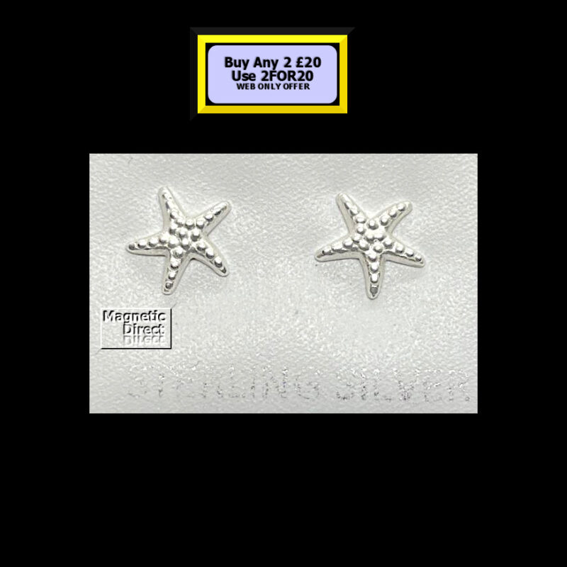 Starfish Stud Earrings Sterling Silver