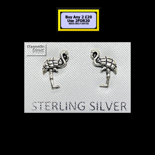 Flamingo Stud Earrings Sterling Silver